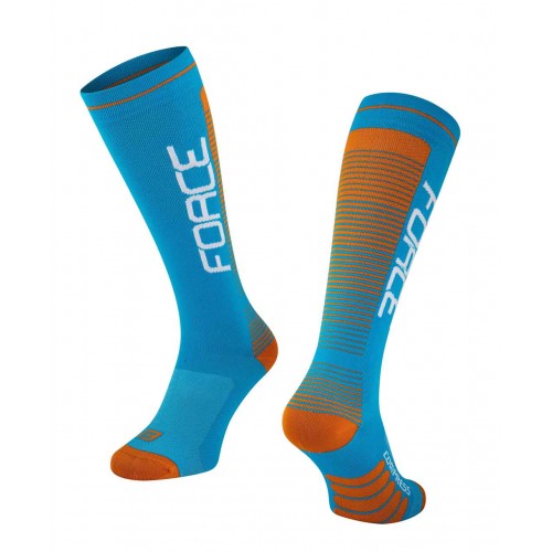Ponožky Force Compress modro-orange  S-M 36/41